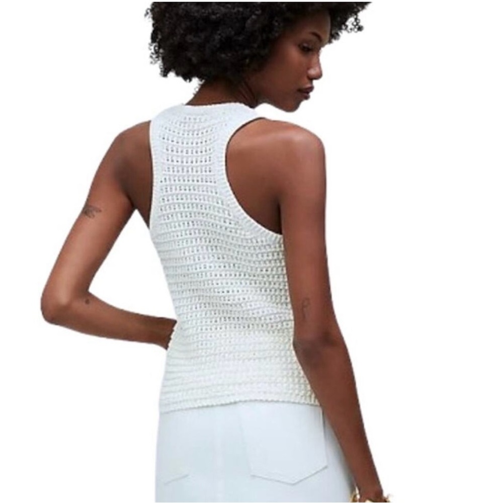 Madewell Crochet Tank Top - Bright Ivory - Size Medium - Picture 2 of 5